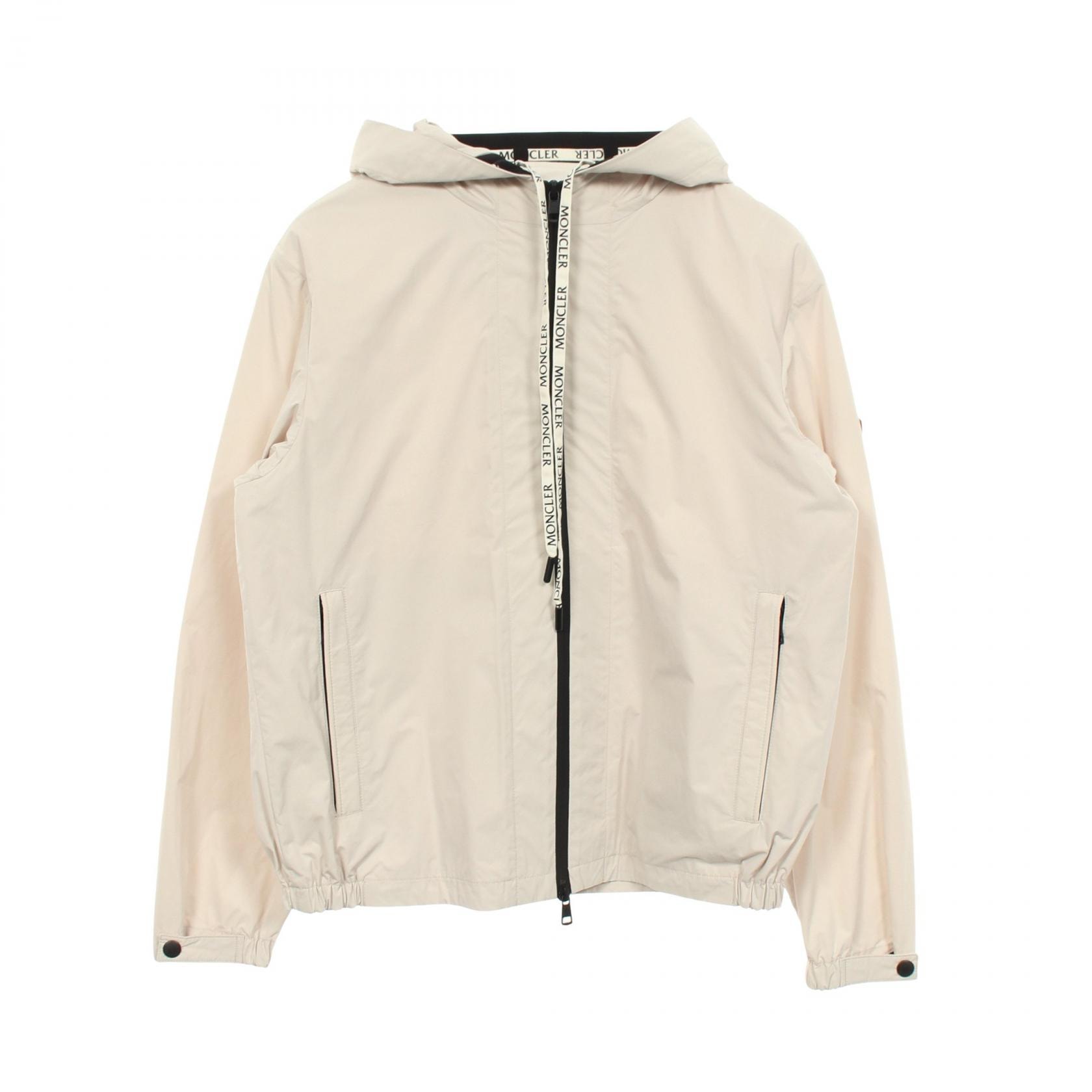 モンクレール MONCLER CARLES フード付き ブルゾン 衣料品 アウター ポリエステル メンズ ホワイト系 【中古】