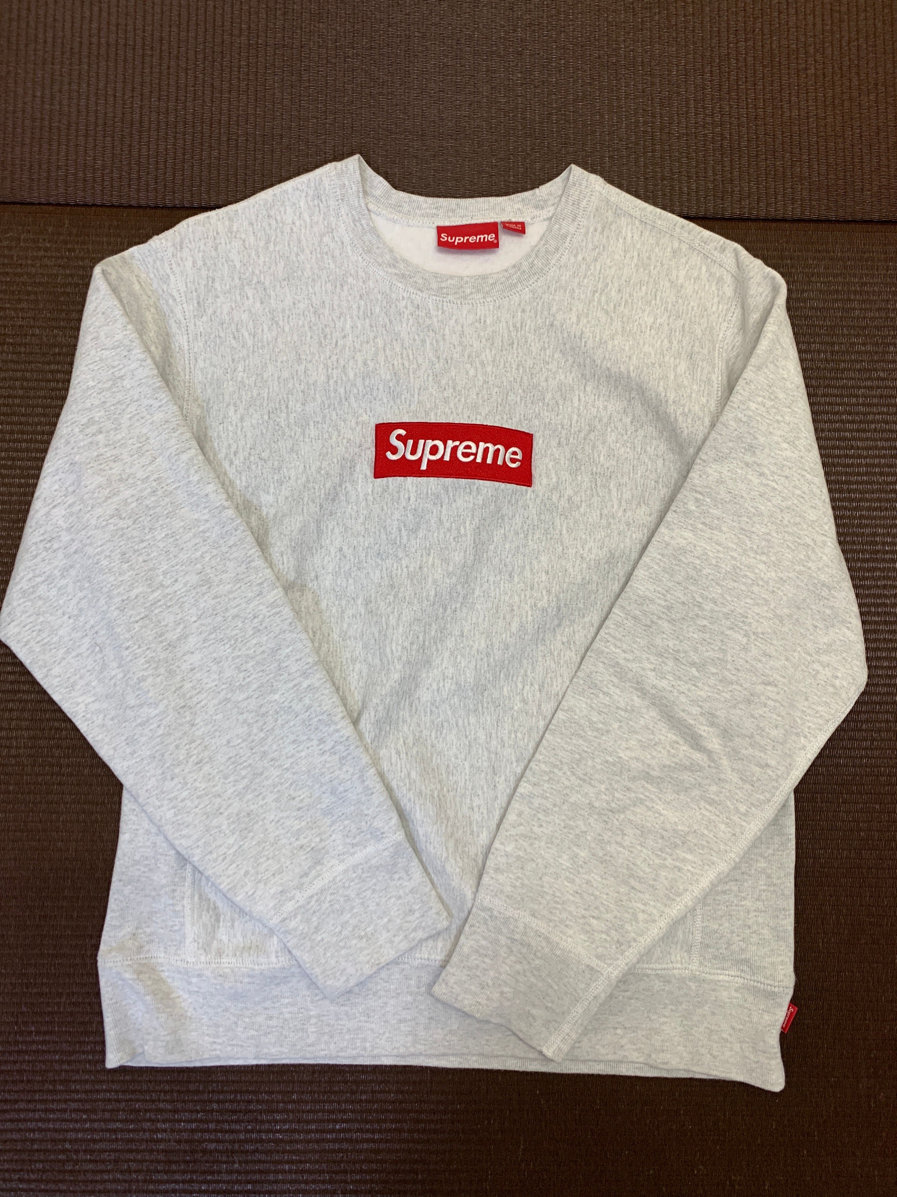 Supreme Box Logo Crewneck Sweatshirt "Ash Grey" (18FW)