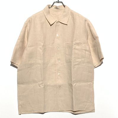 AURALEE Double Cloth Linen Hand Sewn Shirt "Ivory"