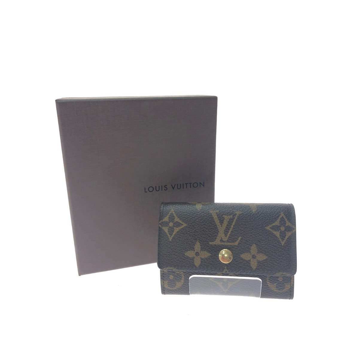 ▼▼LOUIS VUITTON ルイヴィトン レディース コインケース 小銭入れ モノグラム ポルトモネ・プラ M61930 ブラウン