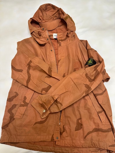 Supreme x Stone Island Riot Mask Camo Jacket "Orange"