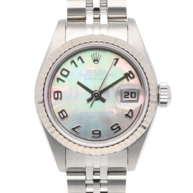 ロレックス デイトジャスト オイスターパーペチュアル 腕時計 時計 ステンレススチール 79174NA 自動巻き オーバーホール済 磨き直し済 A番 レディース 1年保証 ROLEX 中古