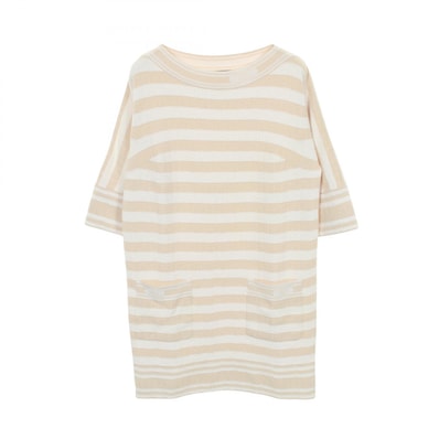 シャネル CHANEL ココマーク ワンピース 衣料品 トップス コットン ビスコース レディース ベージュ系 / ホワイト系 【中古】