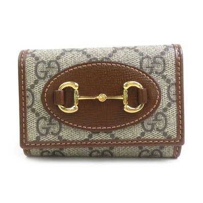 グッチ GUCCI キーケース ホースビット GGスプリームキャンバス ブラウン ユニセックス 671785【中古】 56763k