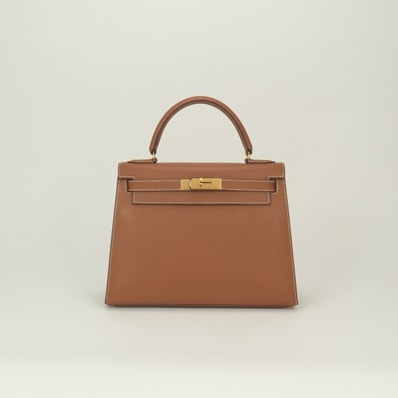 エルメス HERMES ケリー28 ケリー 28 バッグ トートバッグ ショルダーバッグ クシュベル ゴールド Gold ブラウン Brown 茶 ゴールド金具 ハンドバッグ 2Way 外縫い