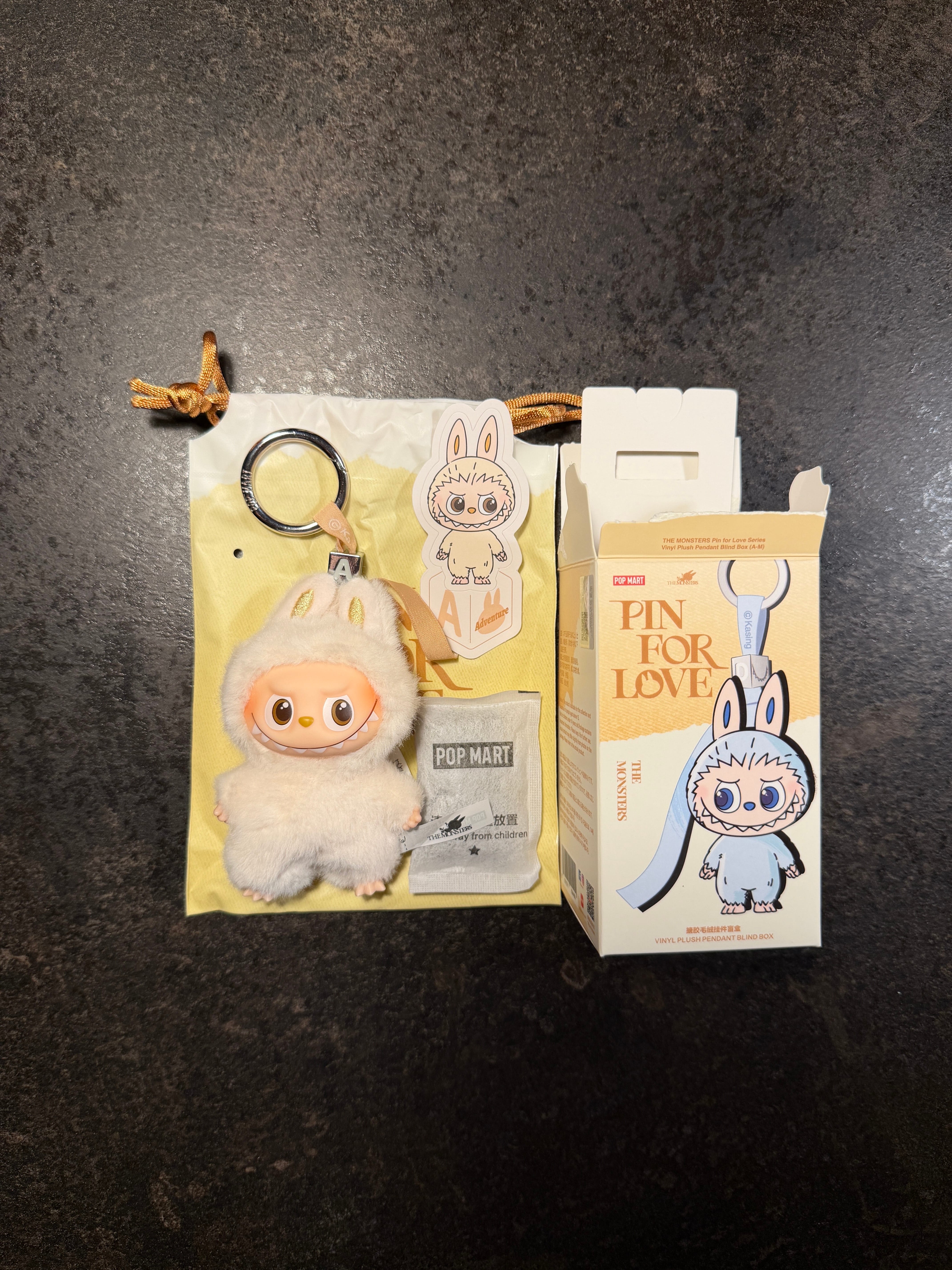 POP MART THE MONSTERS (LABUBU) Pin for Love Series-Vinyl Plush Pendant (A-M) A