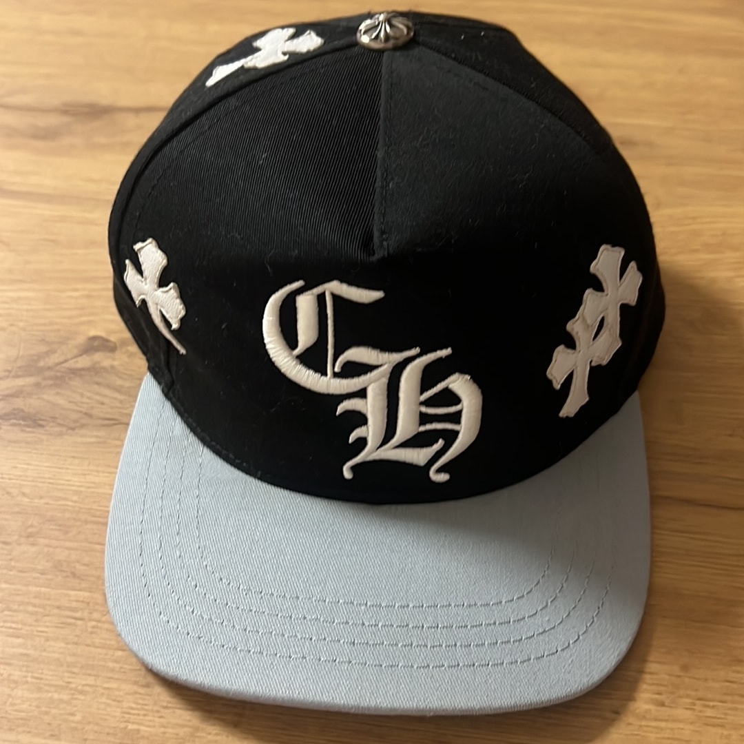 Chrome Hearts CH Hat Cross Patch Baseball Cap "Black/Grey/White"