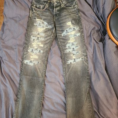 ヒステリックグラマー✕マスターマインドダメージ加工デニム