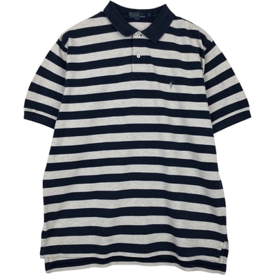 古着 ラルフローレン Ralph Lauren POLO by Ralph Lauren 半袖 ボーダー ポロシャツ メンズXL相当/eaa622712