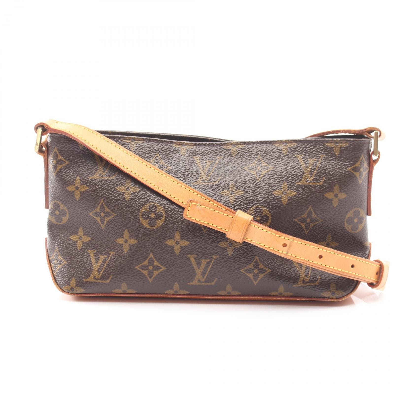 ルイ・ヴィトン LOUIS VUITTON トロター ショルダーバッグ バッグ PVCコーティングキャンバス レザー モノグラム レディース ブラウン系 M51240 【中古】