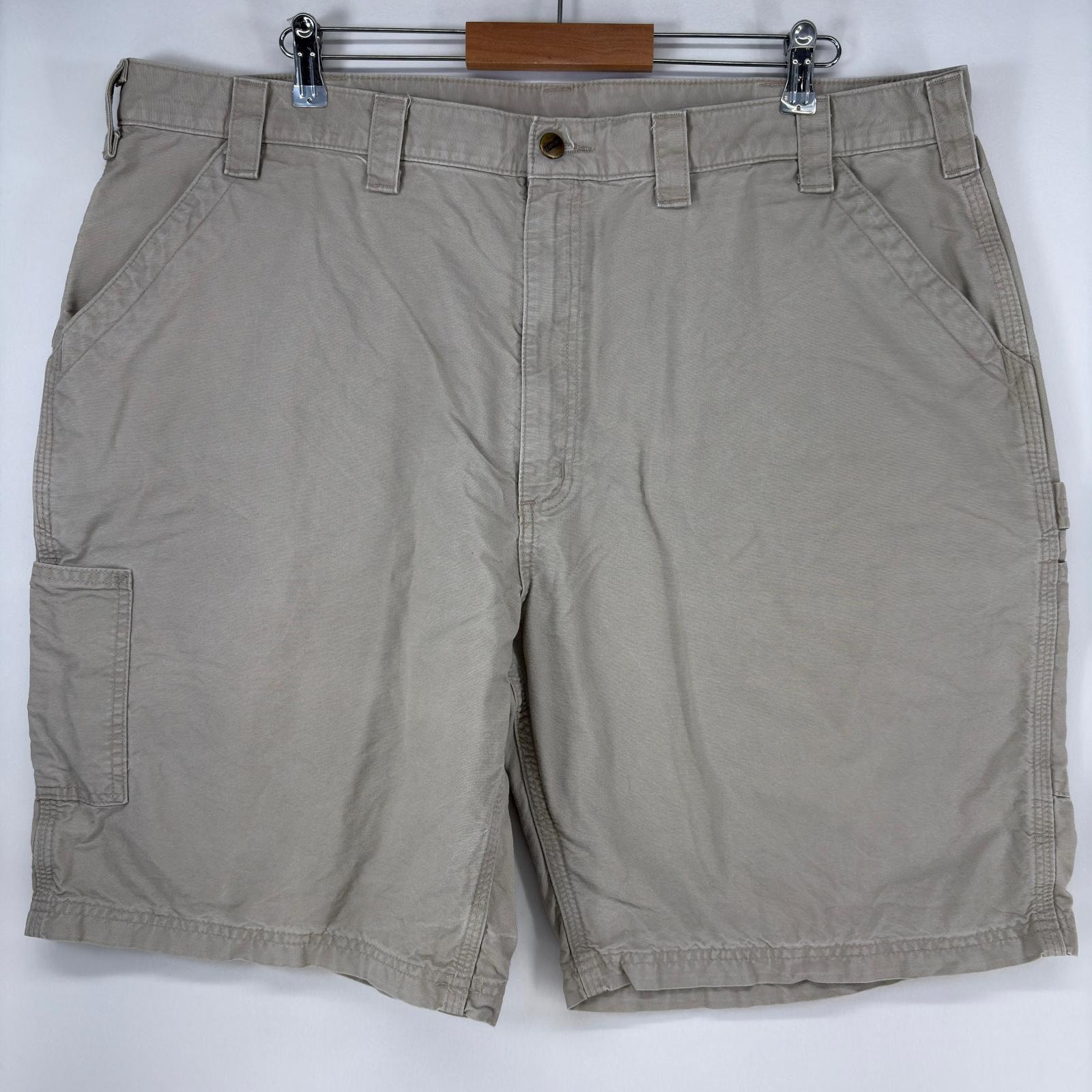 古着 カーハート Carhartt ショートパンツ ペインター ワンポイント ジップ ハーフパンツ ワーク 大きいサイズ w44  ベージュ メンズ