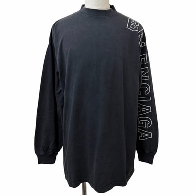未使用品 バレンシアガ 長袖Tシャツ ブラック メンズ 3 739027