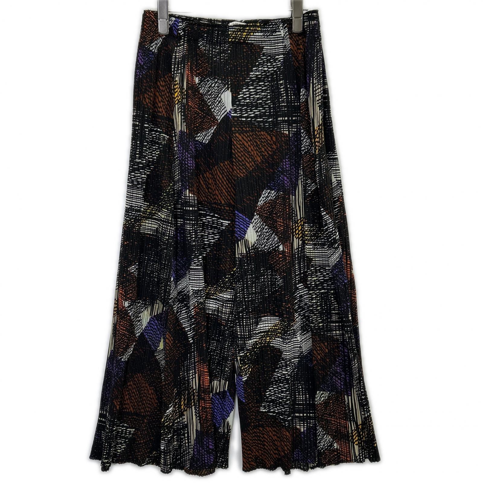 プリーツプリーズ PP03-JF674 マルチカラー 総柄 2020 ANDANTE ワイドパンツ 3