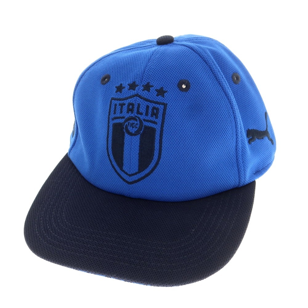 【中古】プーマ PUMA サッカーイタリア代表 エンブレム キャップ アズーロブルーxダークネイビー【メンズ】
