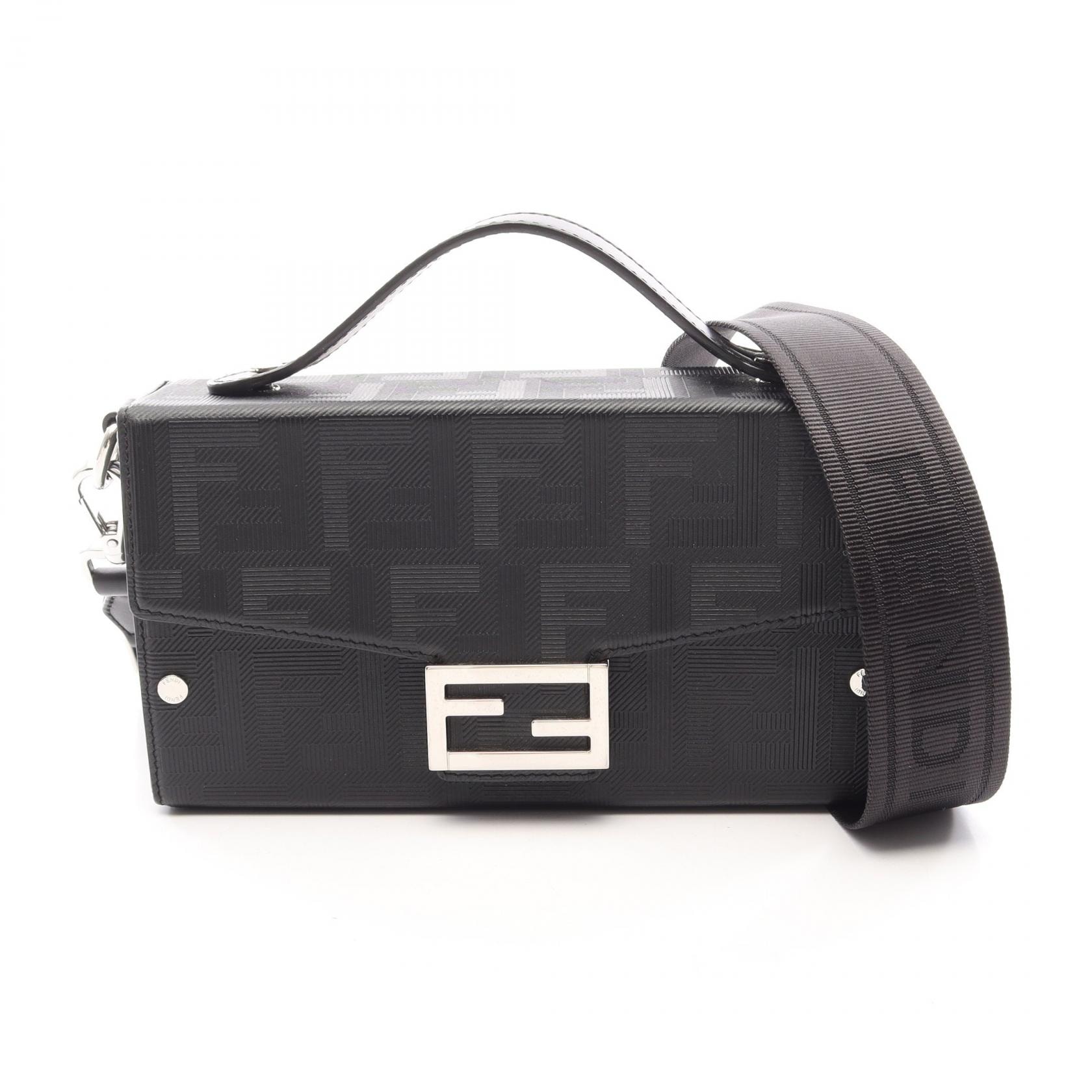 フェンディ FENDI ソフトトランクバゲット ズッカ 2WAY ショルダーバッグ バッグ レザー レディース ブラック系 7VA565 【中古】