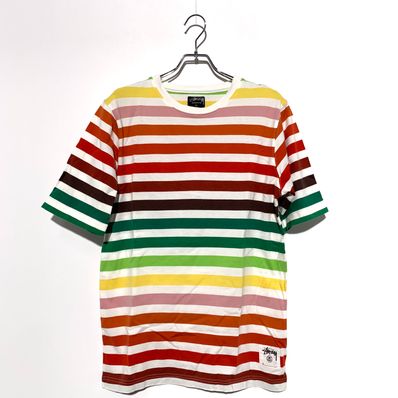 STUSSY mulch color stripe Tee mulch