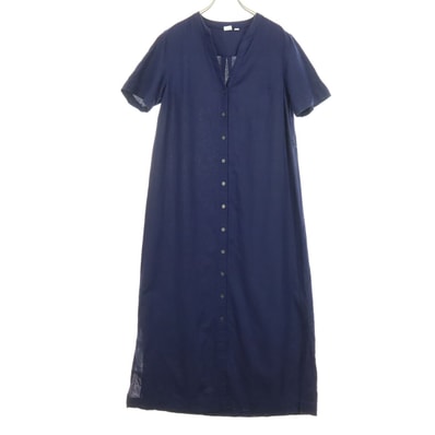 GAP ギャップ 半袖 シャツワンピース S ネイビー