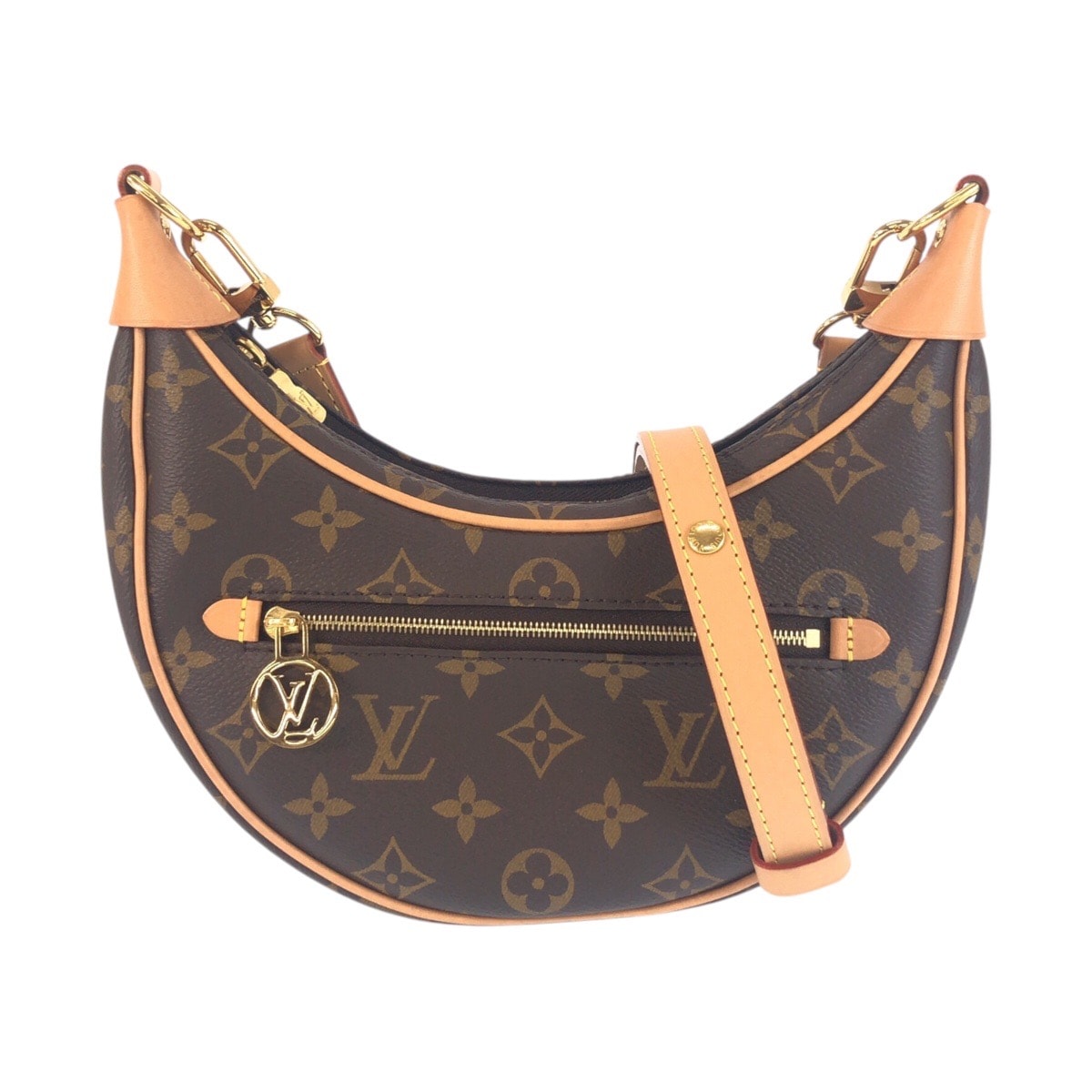 美品 LOUIS VUITTON ルイヴィトン モノグラム ループ ブラウン ゴールド金具 PVC レザー/ ショルダーバッグ ハンドバッグ 2WAY 600788 【中古】