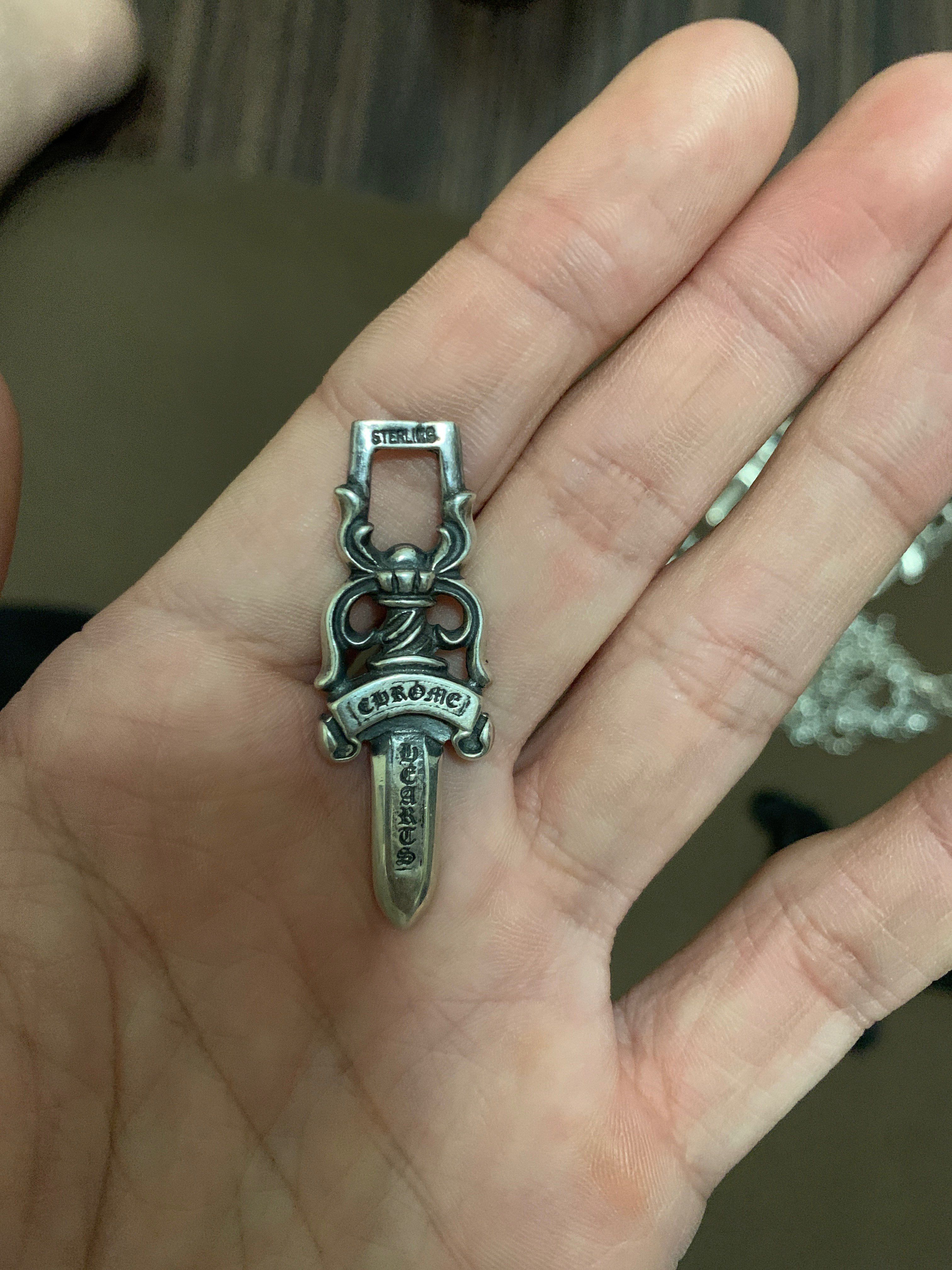 Chrome Hearts #10 Dagger Pendant "Silver"