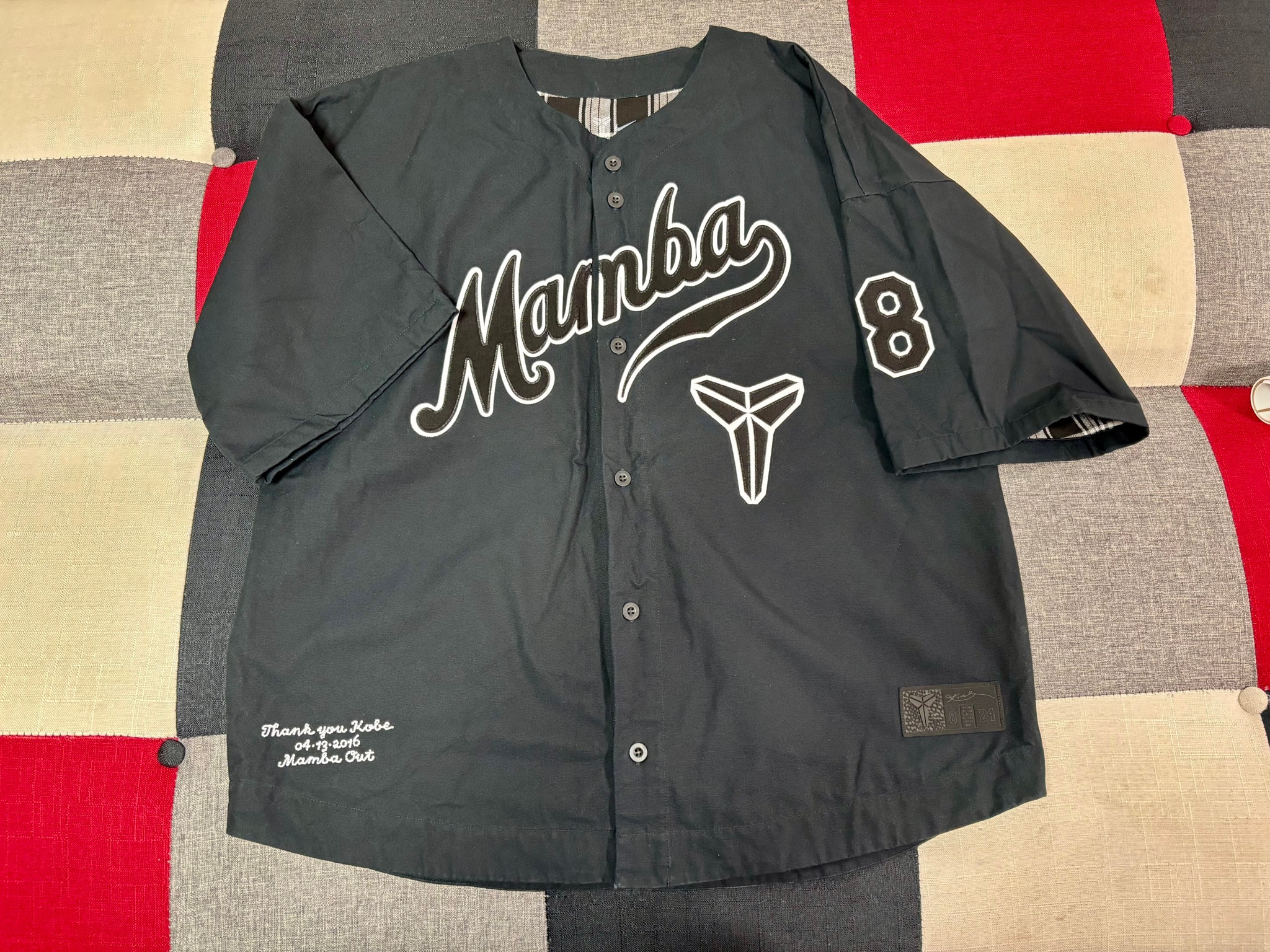 Nike Kobe Details Men's Baseball Uniform "Black"