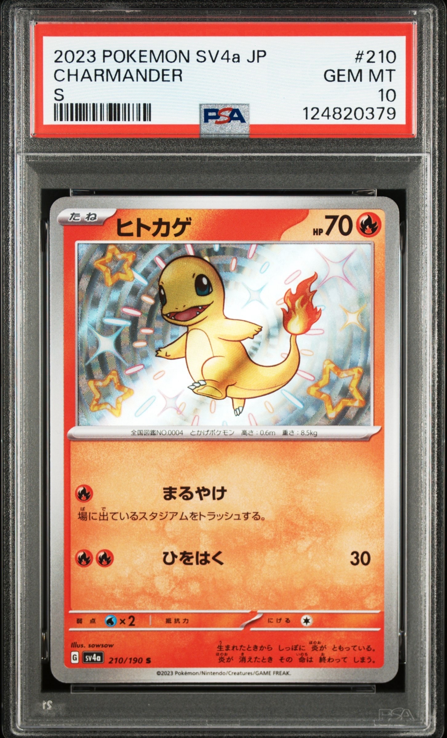 PSA10】ヒトカゲ S[SV4a 210/190](ハイクラスパック「シャイニー