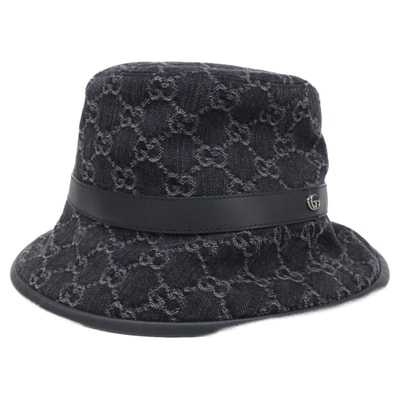 グッチ 【美品】768647 3HAYO GGデニム バケットハット M 57cm