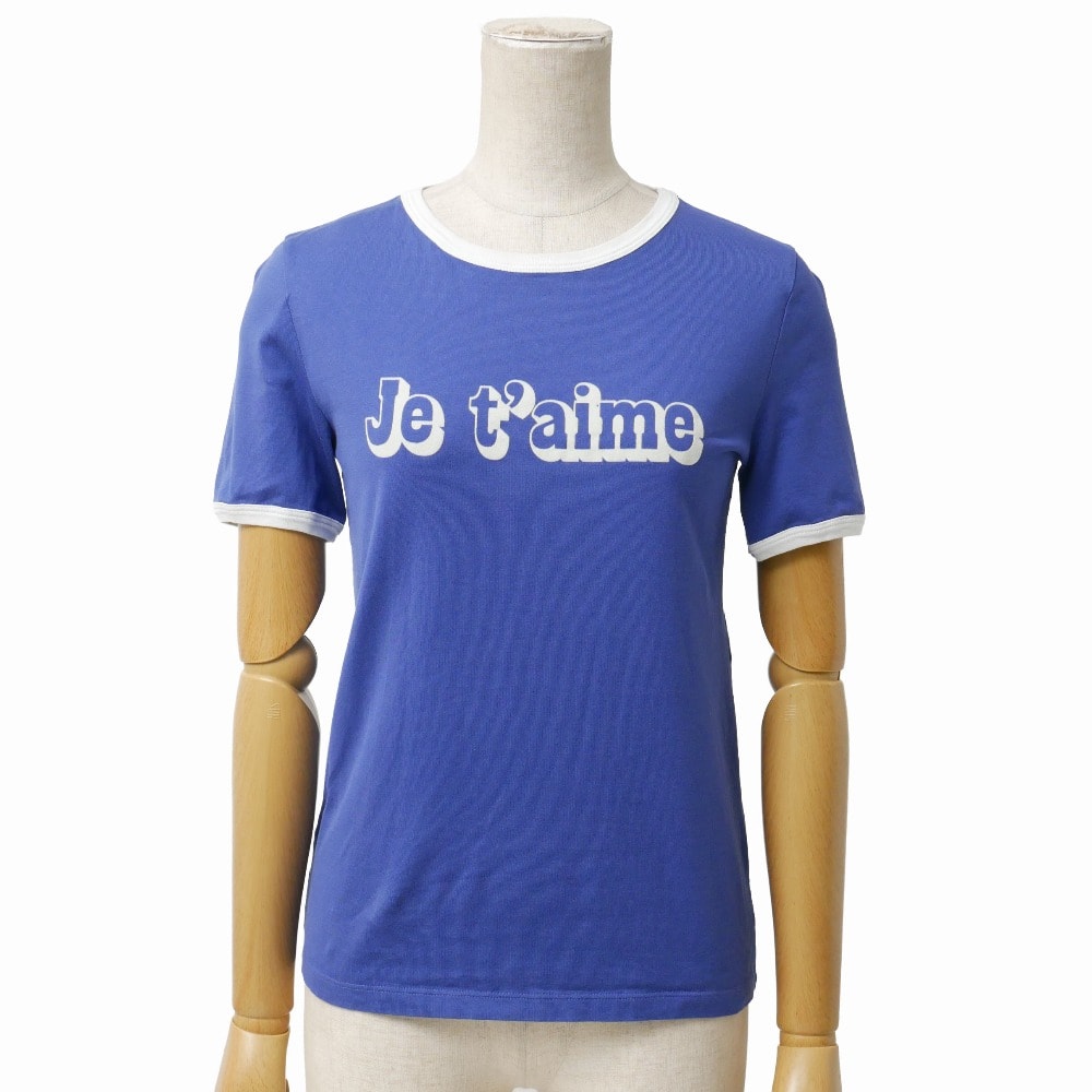 2022年製■CELINE セリーヌ 半袖Tシャツ サイズXS Je t'aime リンガーTシャツ イタリア製 ブランド古着【中古】20260413/RA8978