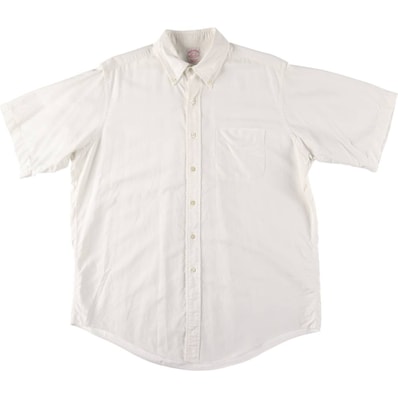 古着 80~90年代 ブルックスブラザーズ Brooks Brothers Est.1818 半袖 ボタンダウンシャツ USA製 メンズL相当 ヴィンテージ/eaa552849