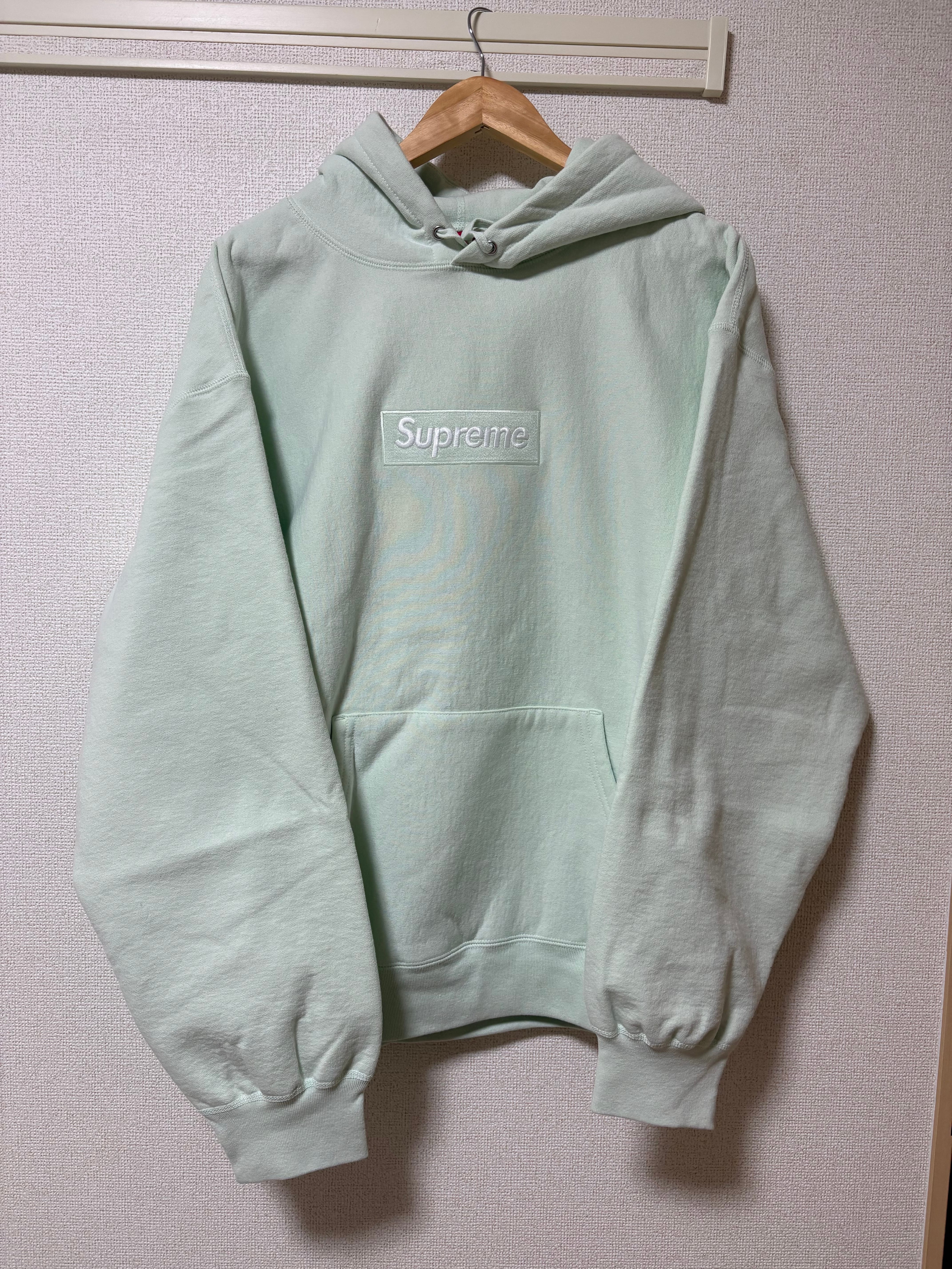 Supreme Box Logo Hooded Sweatshirt "Light Green" (23FW)