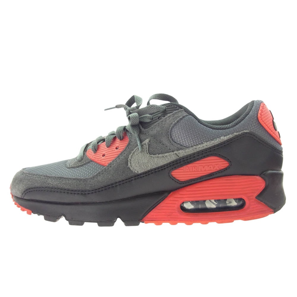 NIKE ナイキ スニーカー DM0029-007 Air Max 90 Black Iron Grey Fire Red エアマックス90  ブラック アイアングレー ファイヤーレッド スニーカー グレー系 27cm【中古】