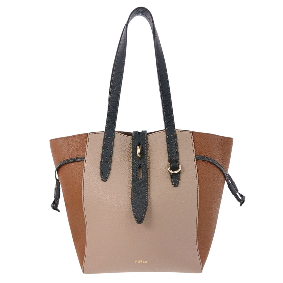 Furla フルラ NET トートバッグ トートバッグ BZT0FUAHSC000 レザー ブラウン  レディース【中古】