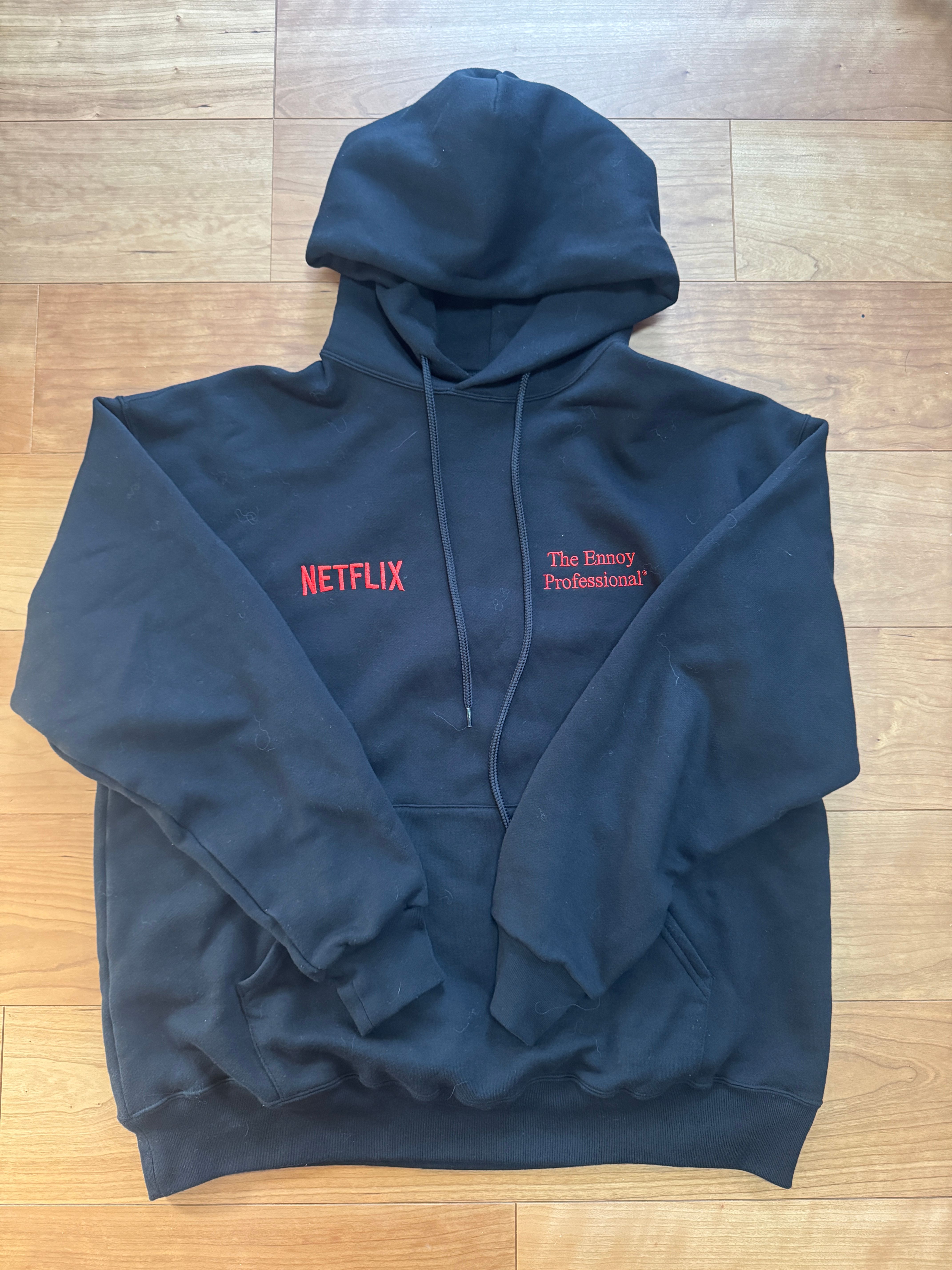 ENNOY Stylistshibutsu x Netflix 23AW Hoodie+Pants Setup "Black/Netflix Red"