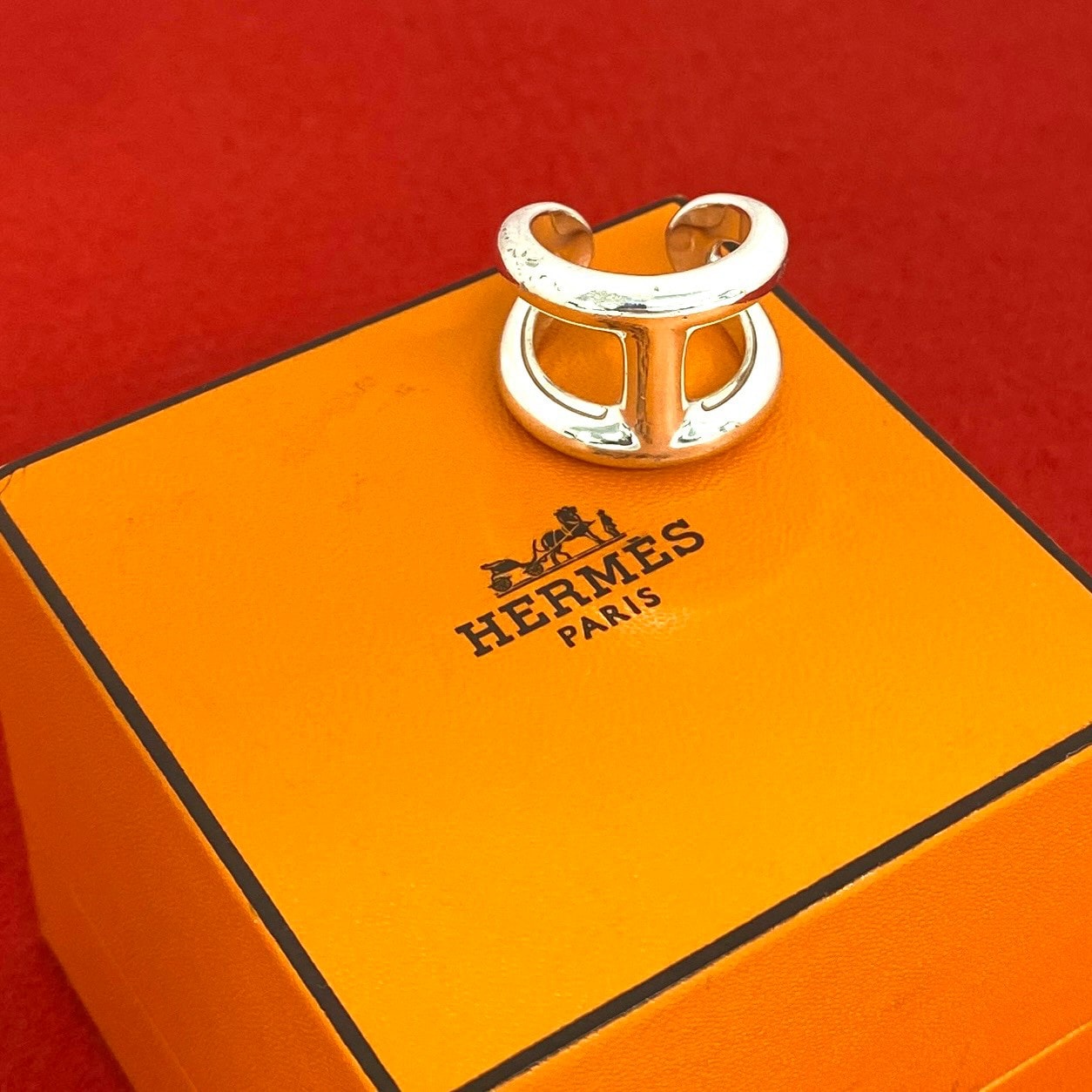 HERMES エルメス オスモズ GM リング シルバー925 リング・指輪 11号 シルバー
 40075