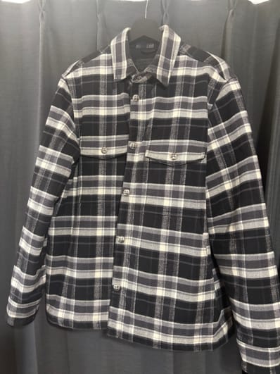 Chrome Hearts Y Not Cross Ball Button Check Shirt Jacket "Black"
