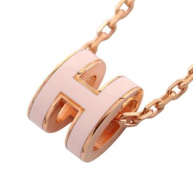 エルメス HERMES MINI POP H ミニポップアッシュ ネックレス ジュエリー GP(ゴールドメッキ) ピンク レディース ピンク系 / ゴールド系 【中古】