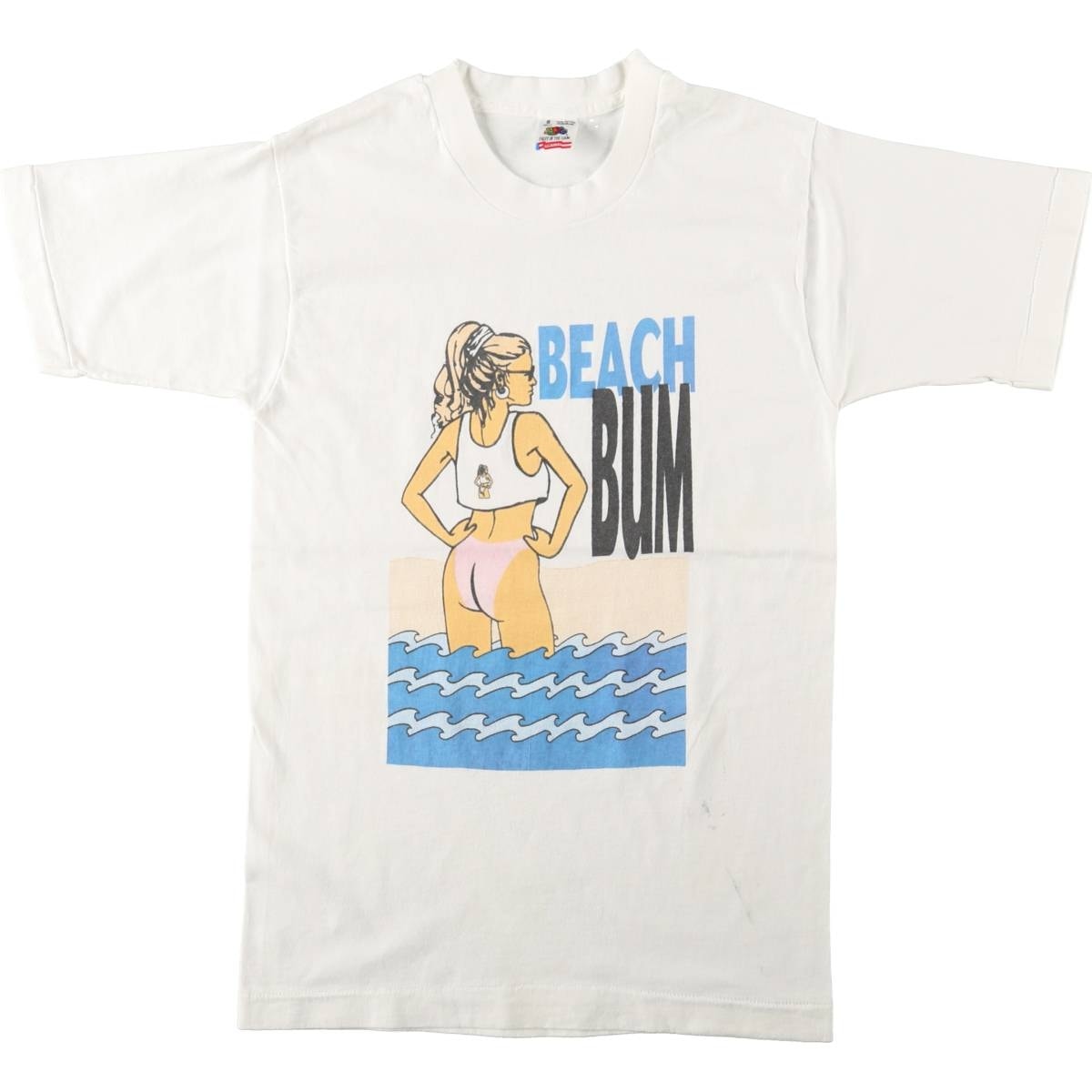 古着 90年代 フルーツオブザルーム FRUIT OF THE LOOM プリントTシャツ USA製 メンズS相当 ヴィンテージ/eaa642581