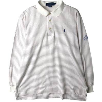 古着 ラルフローレン Ralph Lauren POLO GOLF ポロゴルフ 半袖 ボーダー ポロシャツ メンズL相当/eaa648978