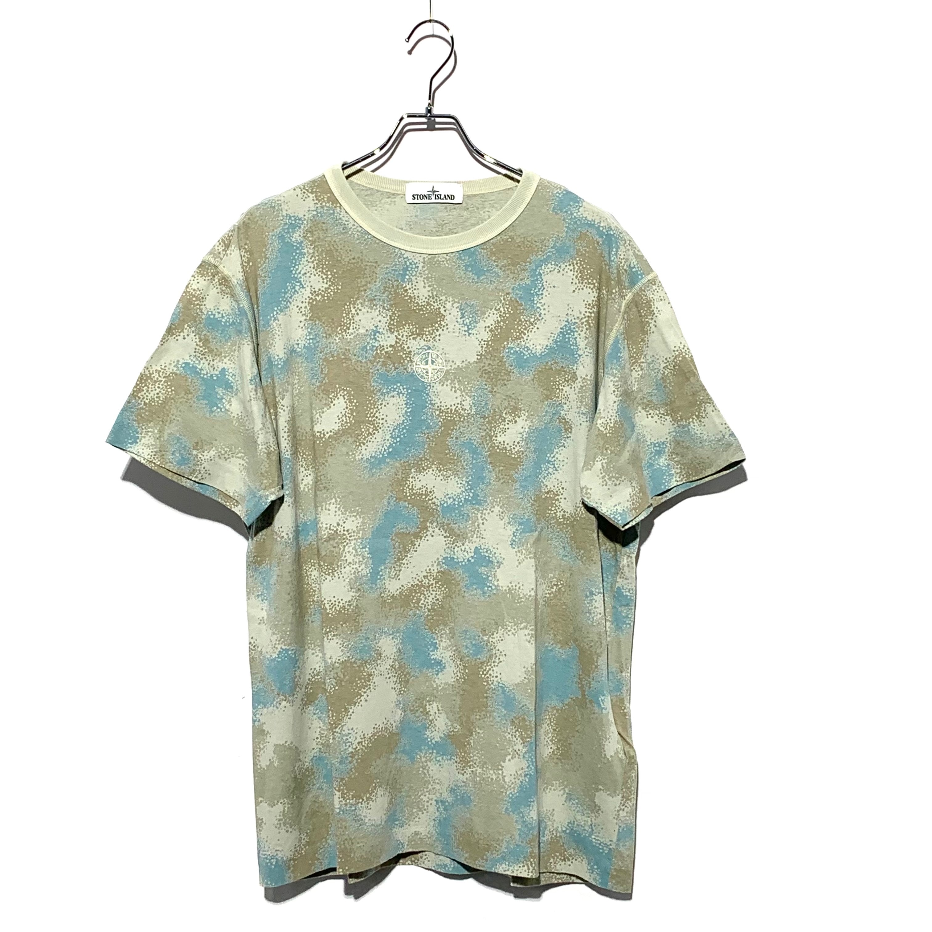 STONE ISLAND Camouflage Printing S/S Gray Green