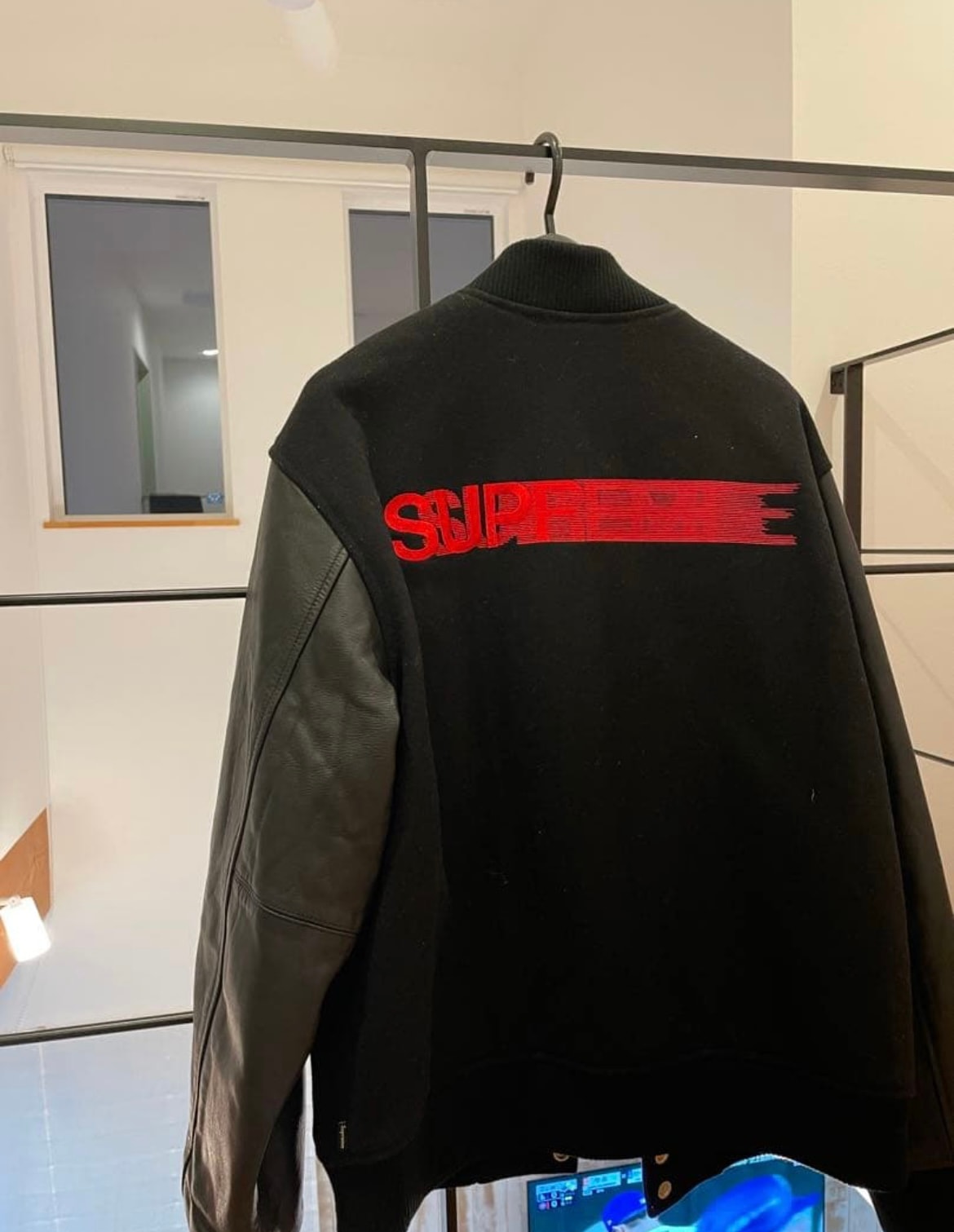 Supreme Motion Logo Varsity Jacket "Black"
