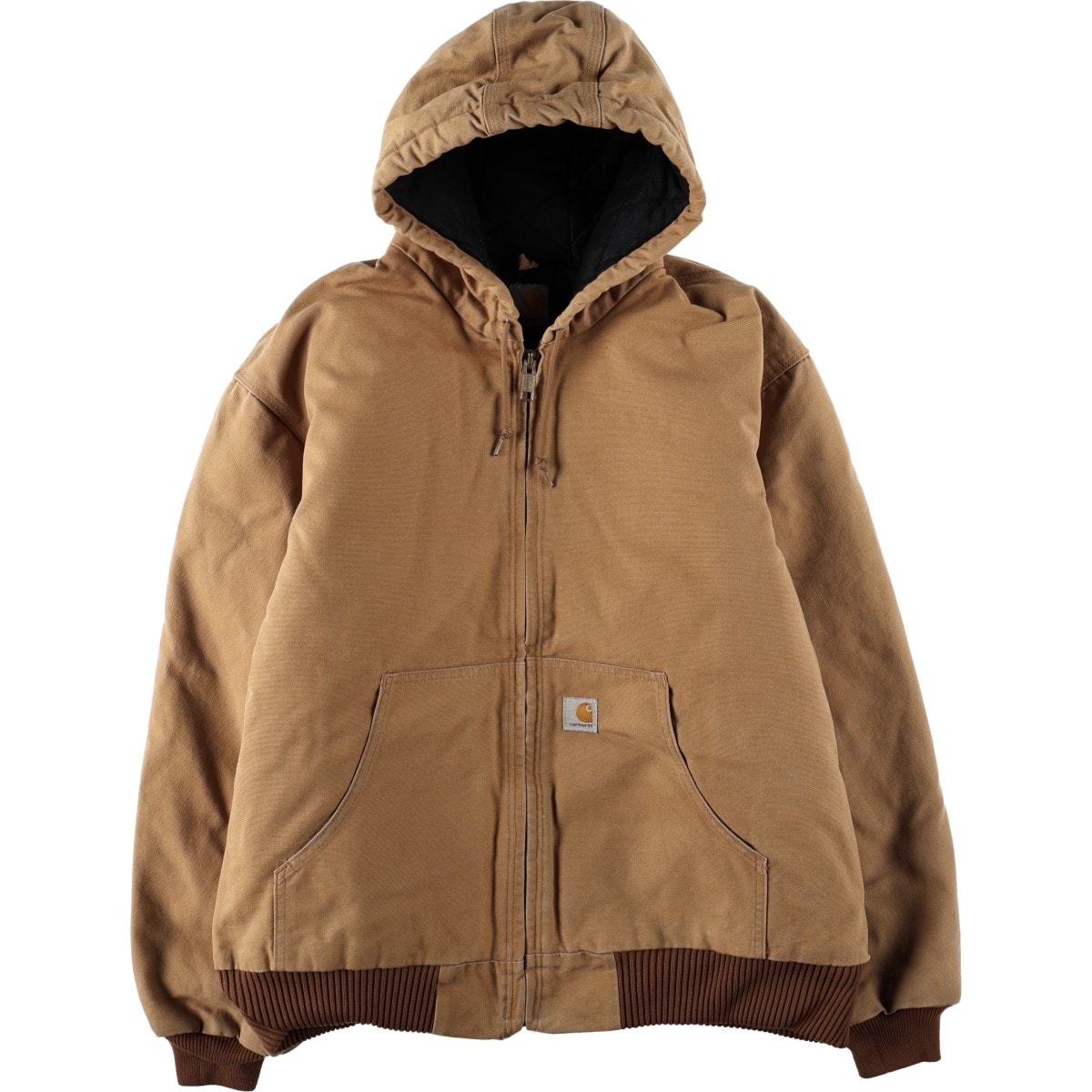 古着 カーハート Carhartt アクティブジャケット 中綿入り ダックフルジップパーカー USA製 メンズXL相当/eaa675577
