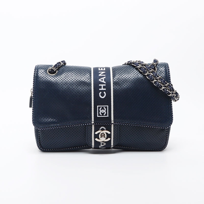 シャネル CHANEL 9番台 2004s スポーツライン チェーン ターンロック ショルダー ショルダーバッグ【中古】