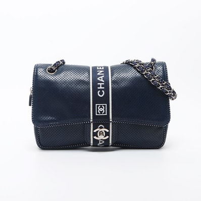 シャネル CHANEL 9番台 2004s スポーツライン チェーン ターンロック ショルダー ショルダーバッグ【中古】