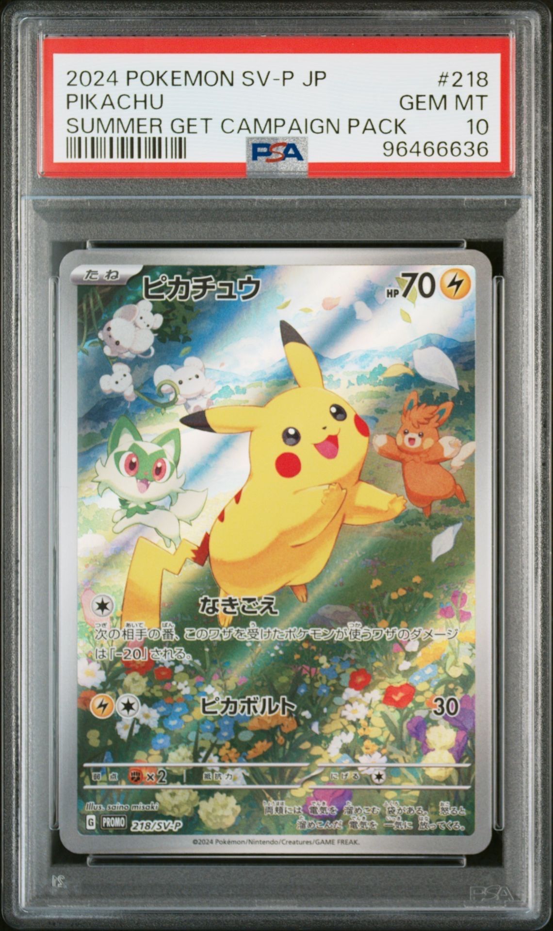 ピカチュウ P [SV-P 218](プロモカードパック「ポケカの夏がキタ!プロモカードGetキャンペーン!」)