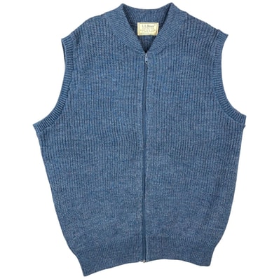 古着 80~90年代 エルエルビーン L.L.Bean HIGH TREK YARN リブ編み 前開き アクリルべスト USA製 メンズL相当 ヴィンテージ/eaa620724
