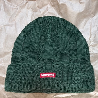 Supreme Basket Wave Beanie "Green" 2019FW 新品未使用 Small Box Logoは赤🟥