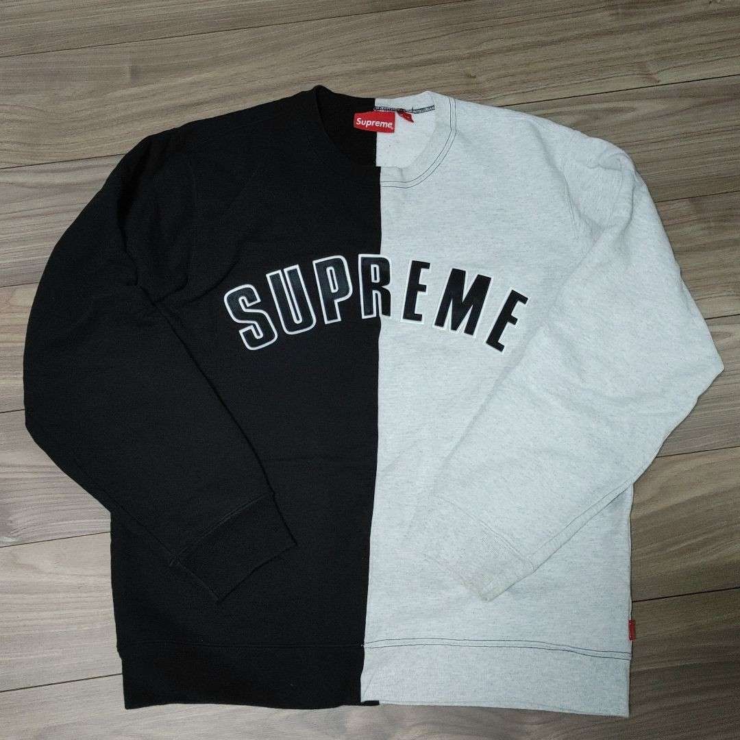 Supreme Split Crewneck Sweatshirt "Black"