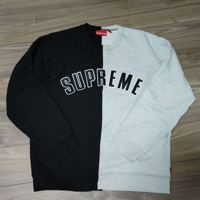 Supreme Split Crewneck Sweatshirt "Black"