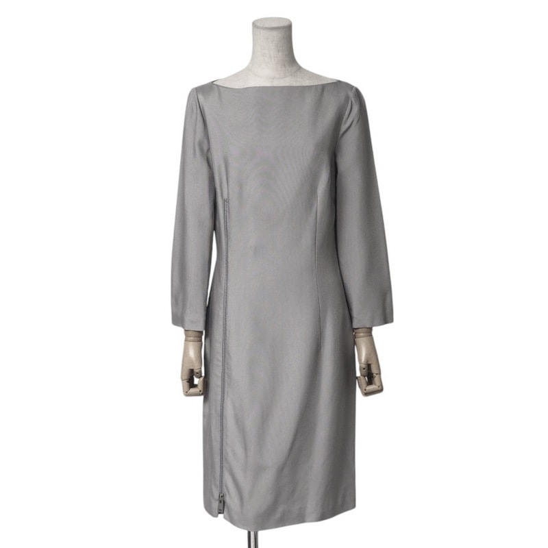 MARTIN MARGIELA マルタンマルジェラ ワンピース サイズ40 4 ボートネック ドレス ジップスリット イタリア製 ブランド古着【中古】20250227/RA3639