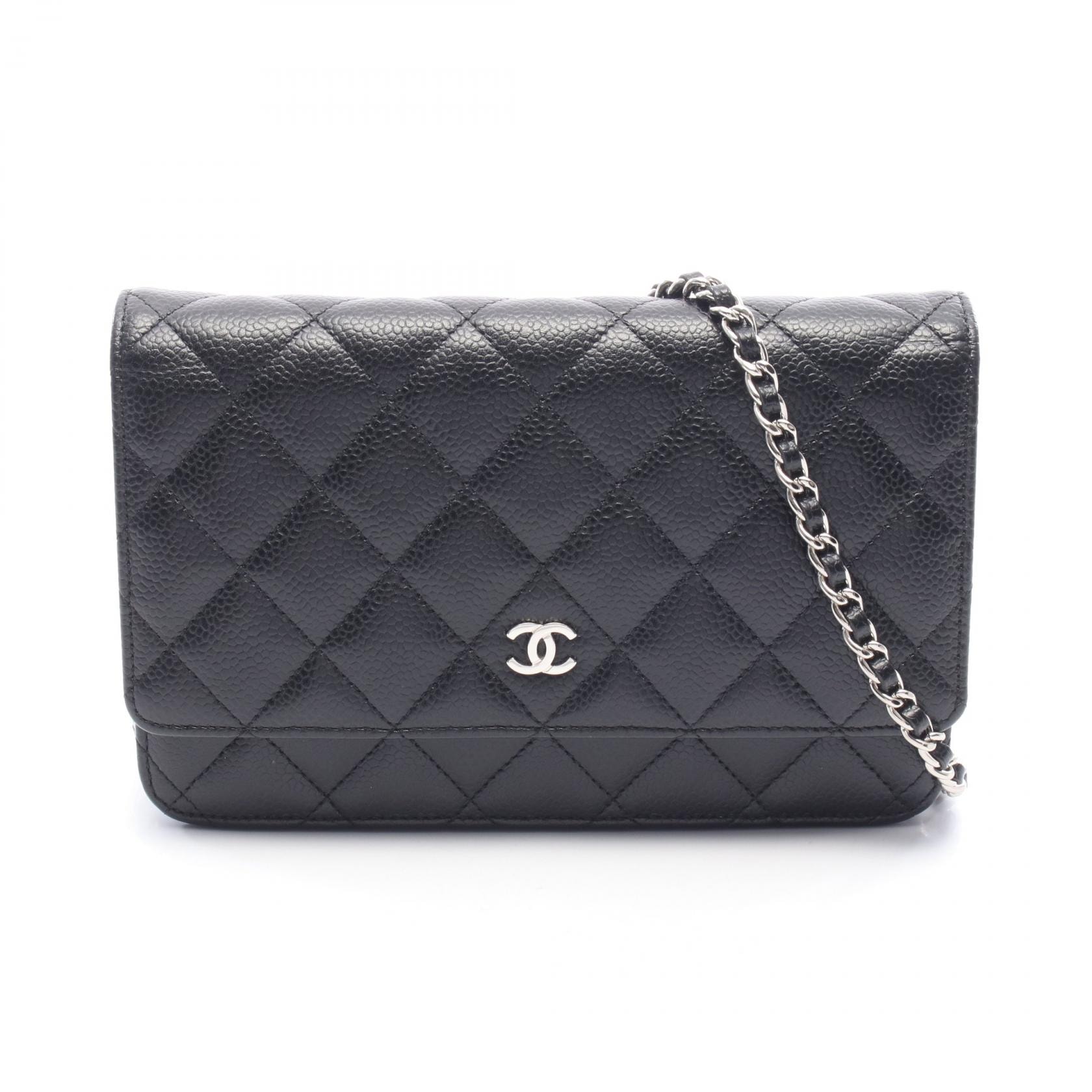 シャネル CHANEL マトラッセ ショルダーバッグ バッグ キャビアスキン(グレインドカーフ) レディース ブラック系 A33814 【中古】