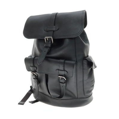 【中古】コーチ COACH F23202 レザー バックパック・リュック ブラック【W32xH42xD14.5】【メンズ】
